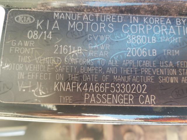 Photo 9 VIN: KNAFK4A66F5330202 - KIA FORTE LX 