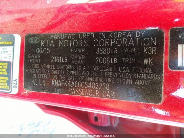 Photo 8 VIN: KNAFK4A66G5482238 - KIA FORTE 