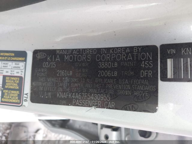 Photo 8 VIN: KNAFK4A67F5430955 - KIA FORTE 