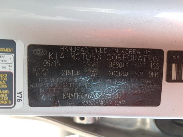 Photo 9 VIN: KNAFK4A67G5524237 - KIA FORTE LX 