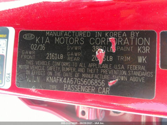 Photo 8 VIN: KNAFK4A67G5606856 - KIA FORTE 