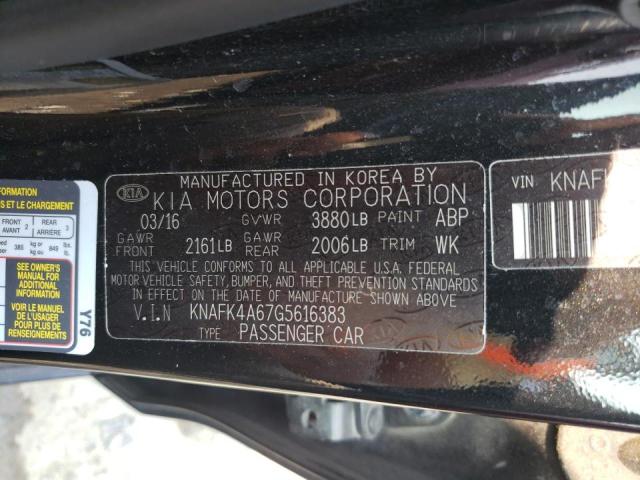 Photo 9 VIN: KNAFK4A67G5616383 - KIA FORTE LX 