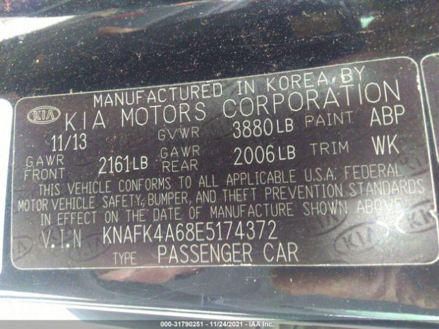 Photo 8 VIN: KNAFK4A68E5174372 - KIA FORTE 