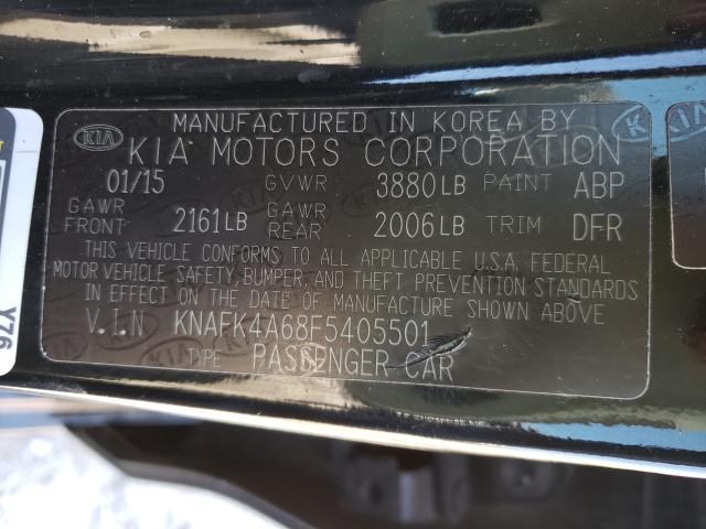 Photo 9 VIN: KNAFK4A68F5405501 - KIA FORTE LX 