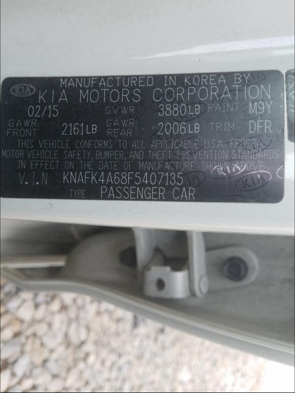 Photo 9 VIN: KNAFK4A68F5407135 - KIA FORTE LX 