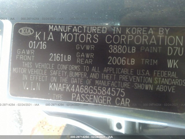 Photo 8 VIN: KNAFK4A68G5584575 - KIA FORTE 