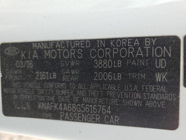 Photo 11 VIN: KNAFK4A68G5616764 - KIA FORTE LX 