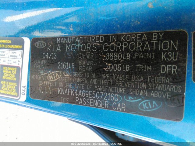 Photo 8 VIN: KNAFK4A69E5072160 - KIA FORTE 