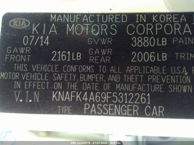 Photo 8 VIN: KNAFK4A69F5312261 - KIA FORTE 