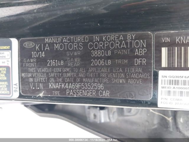 Photo 8 VIN: KNAFK4A69F5352596 - KIA FORTE 