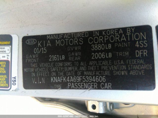 Photo 8 VIN: KNAFK4A69F5394606 - KIA FORTE 