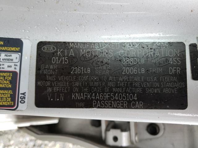 Photo 9 VIN: KNAFK4A69F5405104 - KIA FORTE LX 