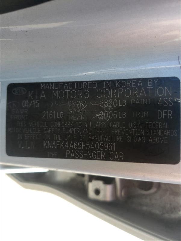 Photo 9 VIN: KNAFK4A69F5405961 - KIA FORTE LX 