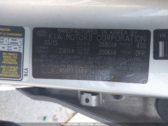 Photo 8 VIN: KNAFK4A69F5420489 - KIA FORTE 