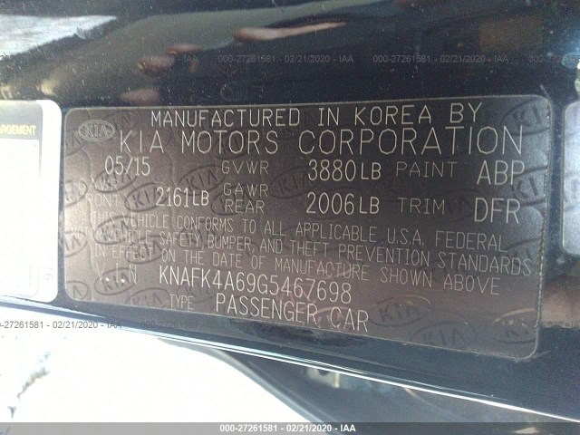 Photo 8 VIN: KNAFK4A69G5467698 - KIA FORTE 