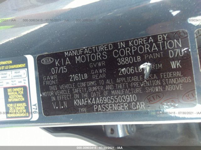 Photo 8 VIN: KNAFK4A69G5503910 - KIA FORTE 