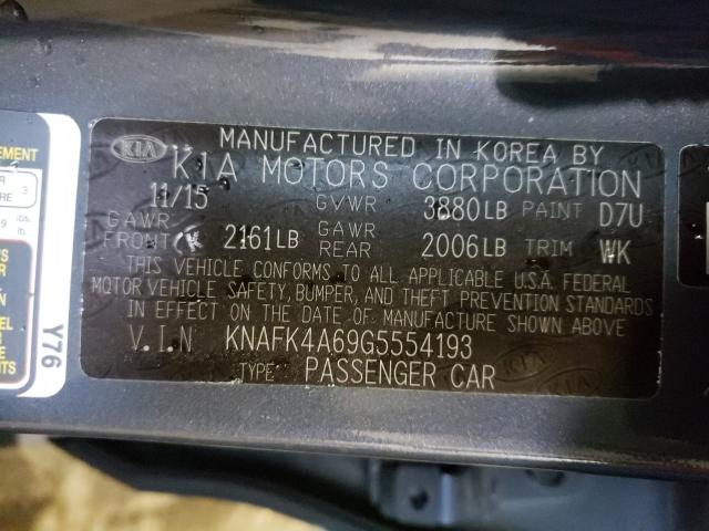 Photo 9 VIN: KNAFK4A69G5554193 - KIA FORTE 