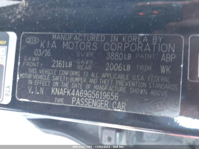 Photo 8 VIN: KNAFK4A69G5619656 - KIA FORTE 