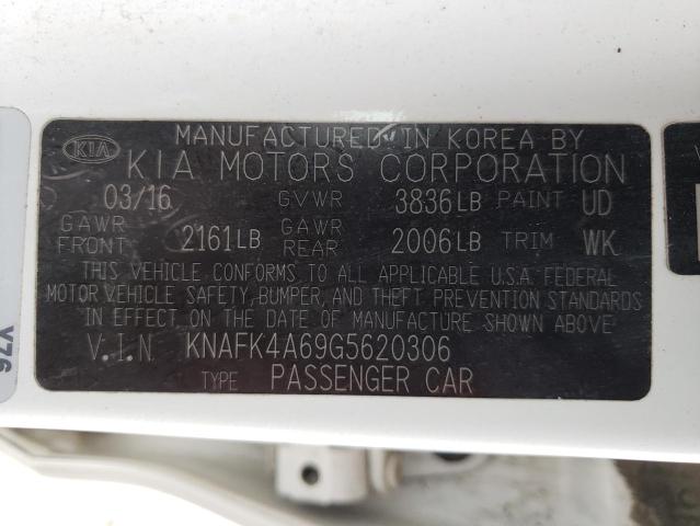 Photo 9 VIN: KNAFK4A69G5620306 - KIA FORTE LX 