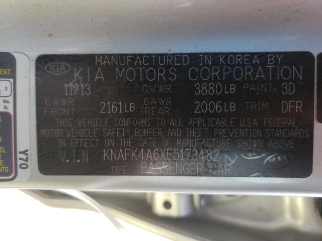 Photo 9 VIN: KNAFK4A6XE5173482 - KIA FORTE LX 