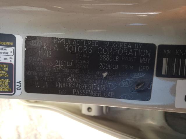 Photo 11 VIN: KNAFK4A6XE5174180 - KIA FORTE LX 