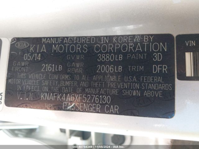 Photo 8 VIN: KNAFK4A6XF5276130 - KIA FORTE 