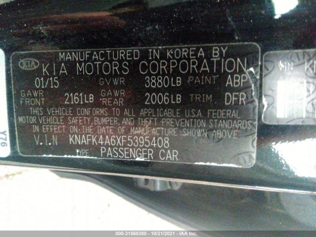 Photo 8 VIN: KNAFK4A6XF5395408 - KIA FORTE 