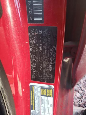 Photo 12 VIN: KNAFK4A6XG5561086 - KIA FORTE LX 