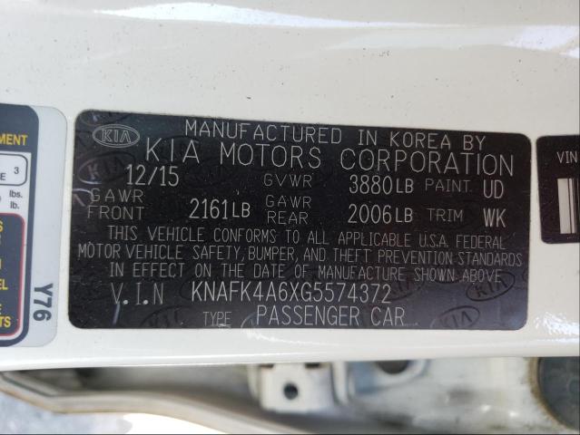 Photo 9 VIN: KNAFK4A6XG5574372 - KIA FORTE LX 