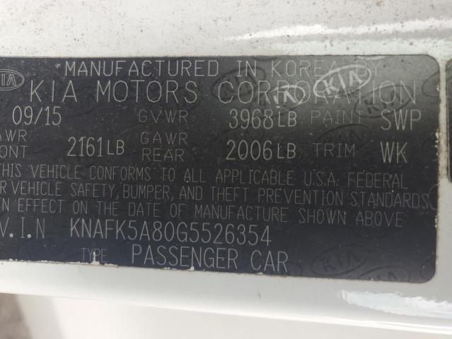 Photo 12 VIN: KNAFK5A80G5526354 - KIA FORTE LX 