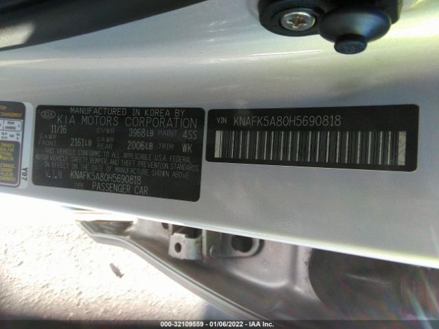 Photo 8 VIN: KNAFK5A80H5690818 - KIA FORTE5 