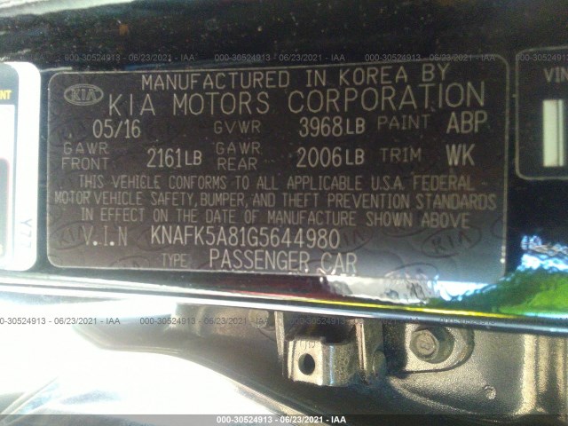 Photo 8 VIN: KNAFK5A81G5644980 - KIA FORTE 5-DOOR 