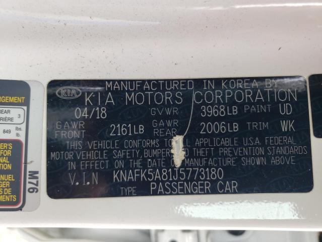 Photo 12 VIN: KNAFK5A81J5773180 - KIA FORTE 