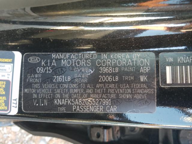 Photo 9 VIN: KNAFK5A82G5527991 - KIA FORTE LX 