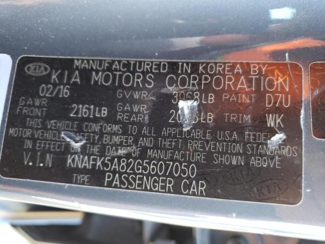 Photo 9 VIN: KNAFK5A82G5607050 - KIA FORTE LX 