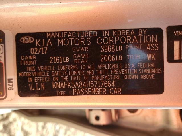 Photo 11 VIN: KNAFK5A84H5717664 - KIA FORTE LX 