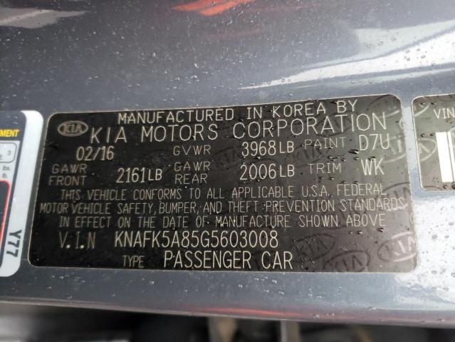 Photo 9 VIN: KNAFK5A85G5603008 - KIA FORTE LX 