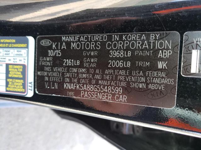 Photo 9 VIN: KNAFK5A88G5548599 - KIA FORTE LX 