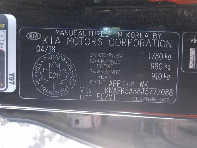 Photo 9 VIN: KNAFK5A88J5772088 - KIA FORTE LX 