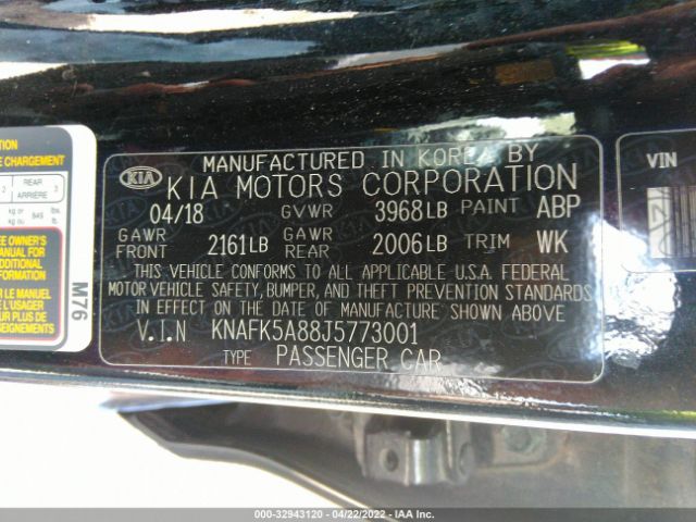 Photo 8 VIN: KNAFK5A88J5773001 - KIA FORTE5 