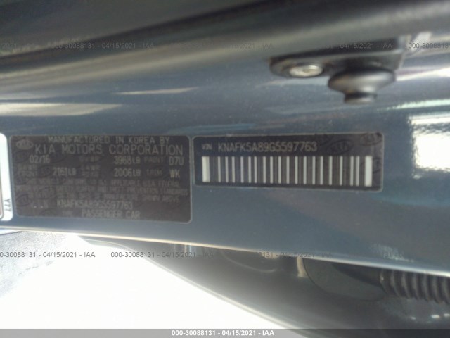 Photo 6 VIN: KNAFK5A89G5597763 - KIA FORTE 5-DOOR 