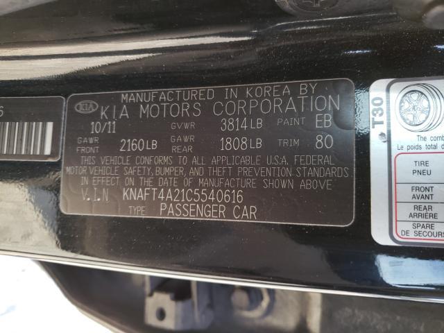 Photo 9 VIN: KNAFT4A21C5540616 - KIA FORTE LX 