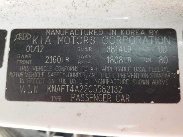 Photo 11 VIN: KNAFT4A22C5582132 - KIA FORTE 