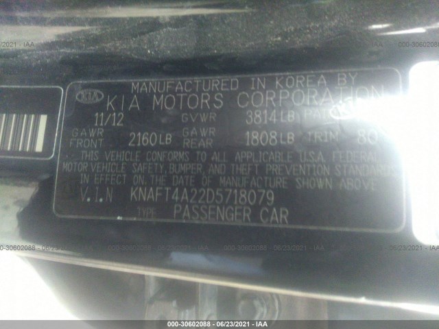 Photo 8 VIN: KNAFT4A22D5718079 - KIA FORTE 