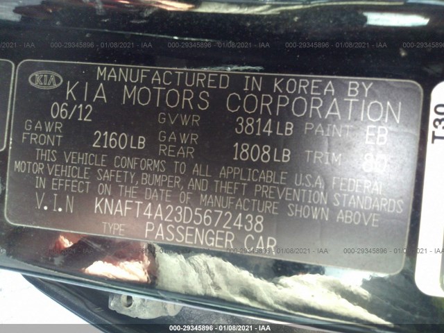 Photo 8 VIN: KNAFT4A23D5672438 - KIA FORTE 