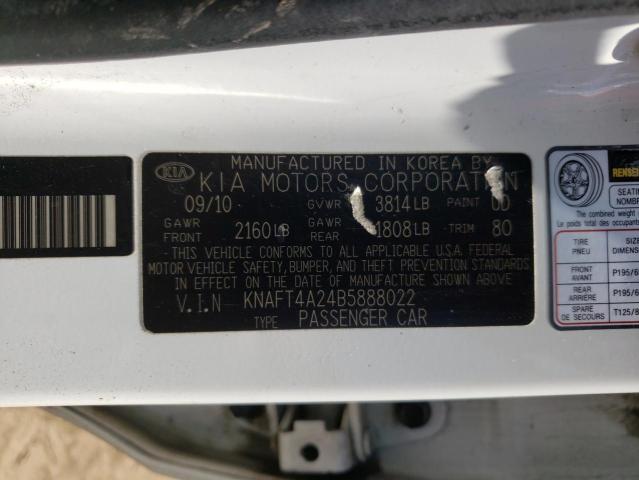 Photo 12 VIN: KNAFT4A24B5888022 - KIA FORTE LX 