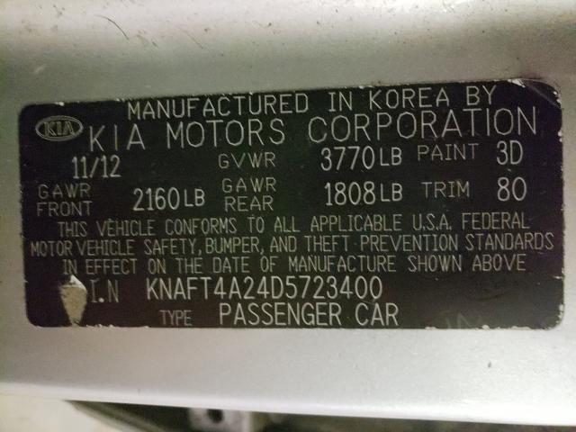 Photo 9 VIN: KNAFT4A24D5723400 - KIA FORTE LX 