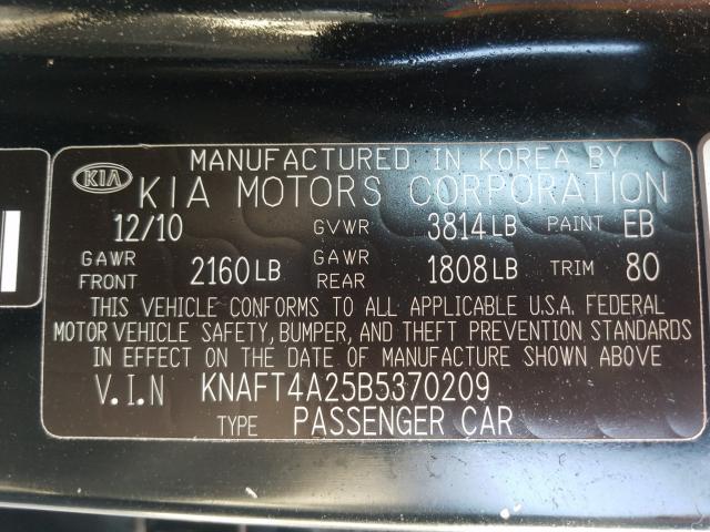 Photo 9 VIN: KNAFT4A25B5370209 - KIA FORTE LX 