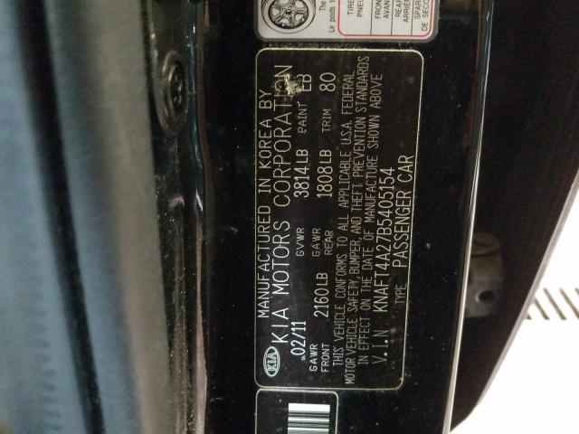 Photo 9 VIN: KNAFT4A27B5405154 - KIA FORTE LX 