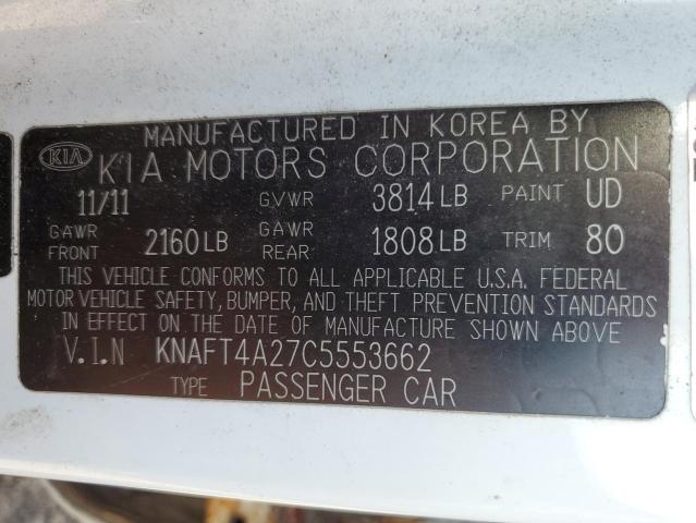 Photo 11 VIN: KNAFT4A27C5553662 - KIA FORTE 